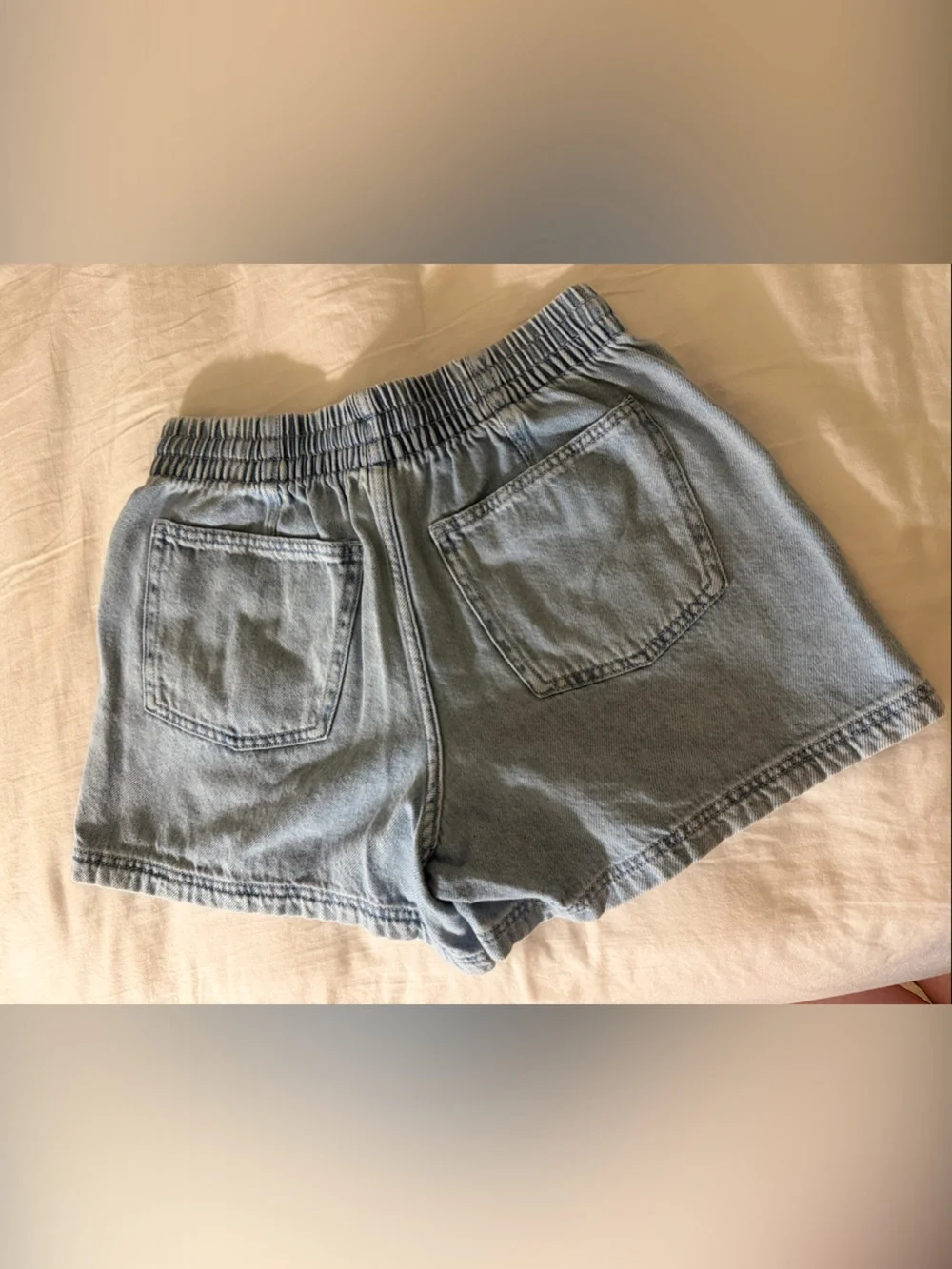 Universal Thread Light Wash Denim Shorts & White Denim Cotton Shorts Set